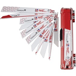 Milwaukee SAWZALL Demolition Nail-Embedded Wood and Metal Cutting Bi-Metal Reciprocating Saw Blade Set (13 Piece)